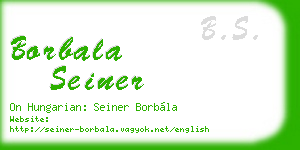 borbala seiner business card